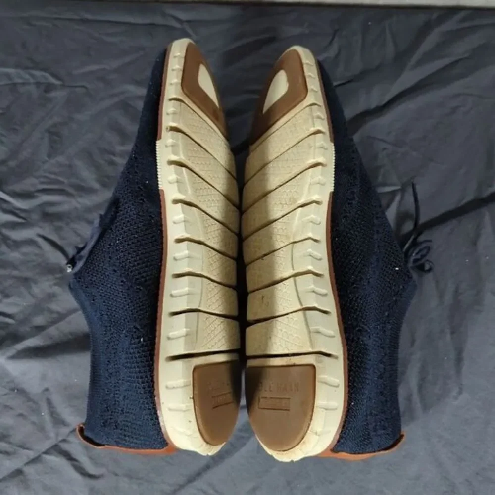 Cole Haan Zerogrand Stitchlite‎ Wingtip Oxford Shoes Marine Blue C24947 Men's 11